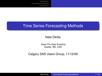 Time Series Forecasting Methods