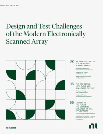 Design And Test Challenges Of The Modern Electronically Scanned Array