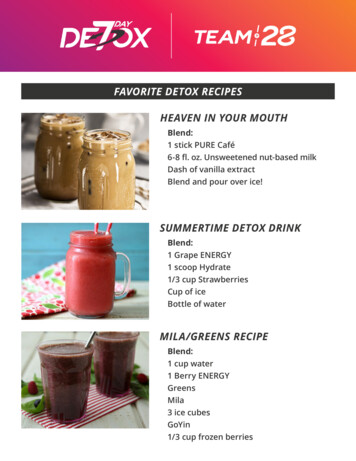 FAVORITE DETOX RECIPES HEAVEN IN YOUR MOUTH