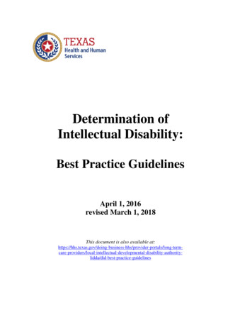 Determination Of Intellectual Disability