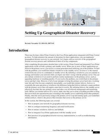 Geographical Disaster Recovery