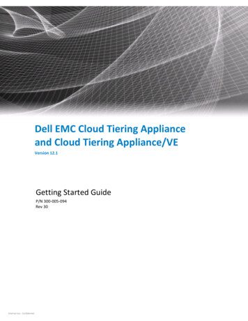EMC Cloud Tiering Appliance And Cloud Tiering Applicance/VE 12.0.1 .