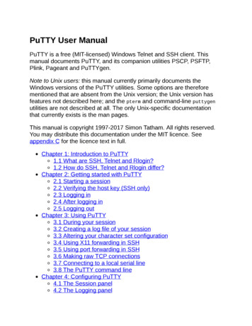 PuTTY User Manual - Documentation.help