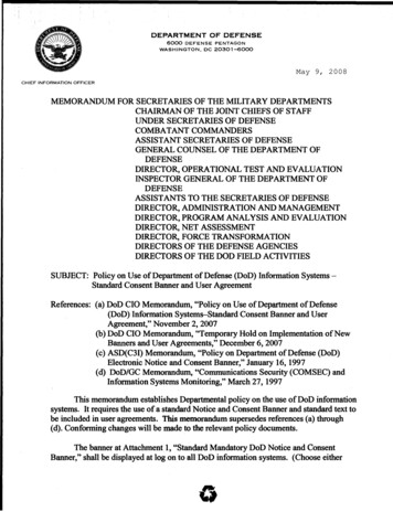 Policy On User Of DOD Information Systems