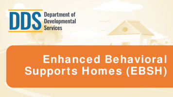 Enhanced Behaviorial Supports Homes - CA Department Of .