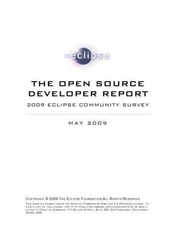 THE OPEN SOURCE DEVELOPER REPORT - Eclipse
