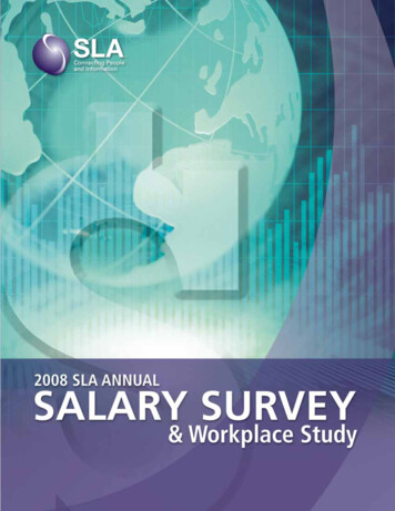 2007 SLA Salary REPORT-Section 1 - Cover-TOC - Ed