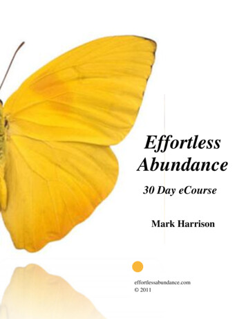 Effortless Abundance - A Little Book Of