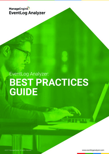 Eventlog Analyzer Best Practices Guide