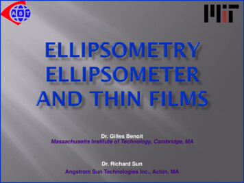Ellipsometry Ellipsometer Thin Films