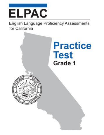 ELPAC Practice Test Grade 1 - Compton Unified 