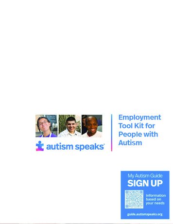 Employment Tool Kit One Of The Cover . - Autism Speaks