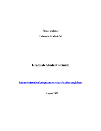 Graduate Student's Guide - English Studies