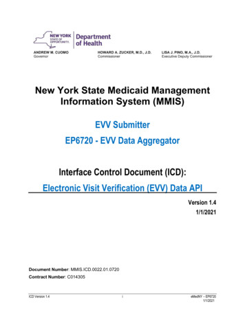MMIS Interface Control Document EVV Data API