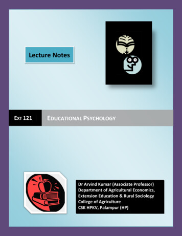PSYCHOLOGY & EDUCATIONAL PSYCHOLOGY: MEANING & 