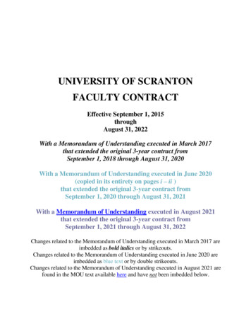 University Of Scranton Faculty Contract