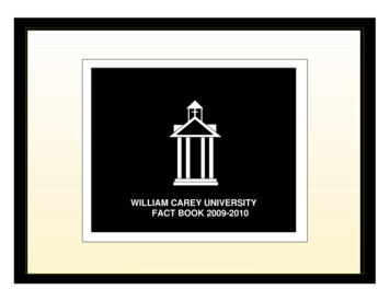 William Carey University Fact Book 2009-2010