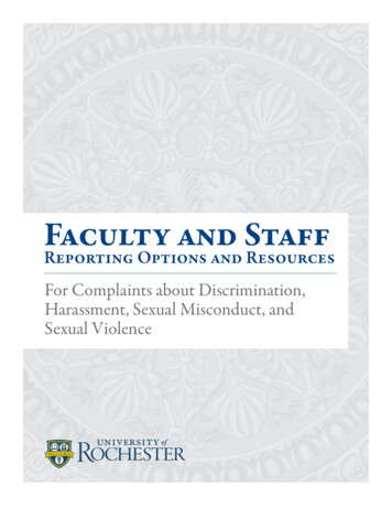 Faculty Staff Reporting Guide - University Of Rochester
