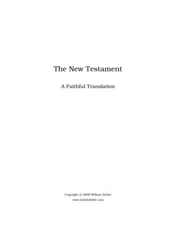 The New Testament - Faithfulbible 