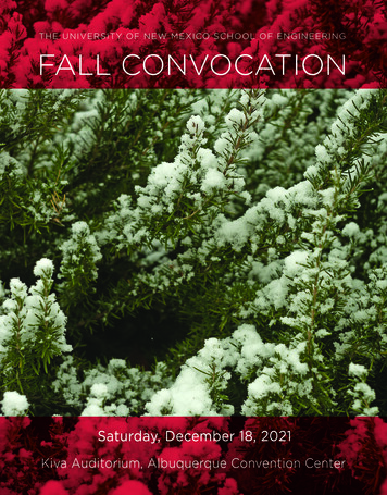 The University Of New Mexico School Of Engineering Fall Convocation