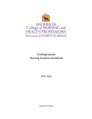 Undergraduate Nursing Student Handbook - Una.edu