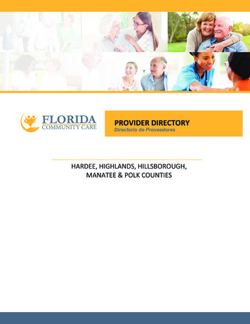PROVIDER DIRECTORY - Florida Community Care