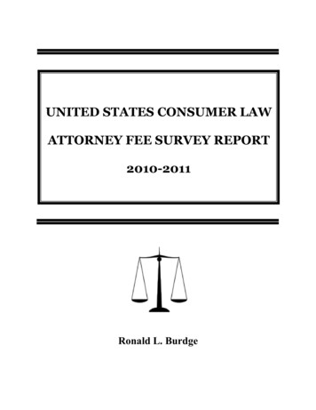 United States Consumer Law Attorney Fee Survey Report 2010-2011