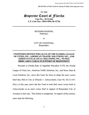 SC12-644 Amicus Brief - Florida Supreme Court