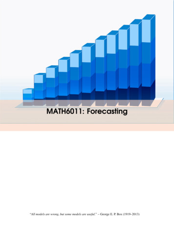 MATH6011: Forecasting