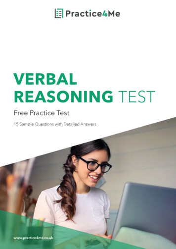 Free Verbal Reasoning Aptitude Test Practice