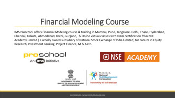 Financial Modeling Course - National Stock Exchange Of India