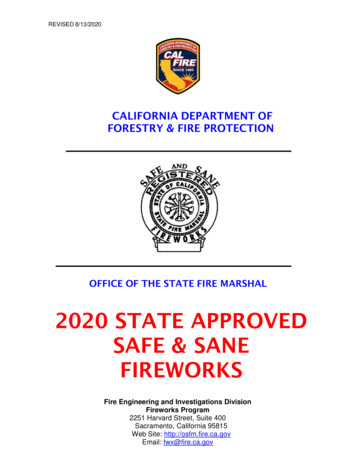 STATE APPROVED SAFE & SANE FIREWORKS - California