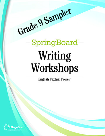 SpringBoard Writing Workshops - Unauthorized