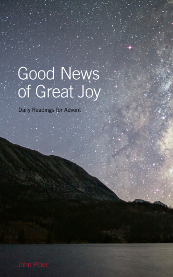Good News Of Great Joy - John Piper