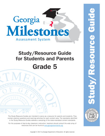 Grade 5 Study Guide - Forsyth County Schools / Overview