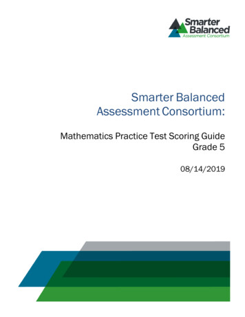 Grade 5 Math Practice Test Scoring Guide - SmarterBalanced