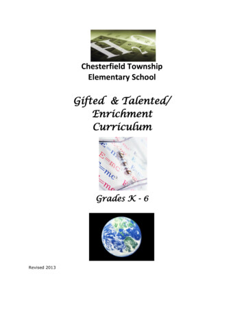 Gifted & Talented/ Enrichment Curriculum