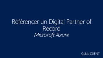 Référencer Un Digital Partner Of Record Azure