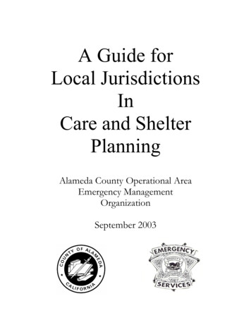A Guide For Local Jurisdictions In Care And Shelter Planning