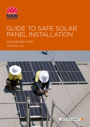 Guide To Safe Solar Panel Installation - SafeWork NSW