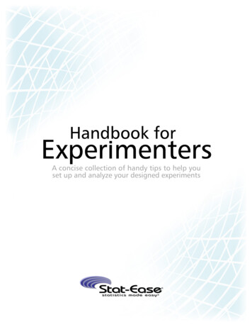 Handbook Experimenters