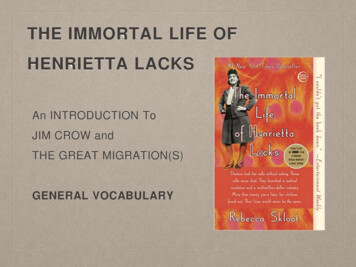 The Immortal Life Of Henrietta Lacks - SABES