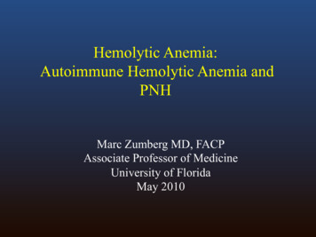 Hemolytic Anemia: Autoimmune Hemolytic Anemia And 