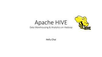 Apache Hive - Carnegie Mellon University