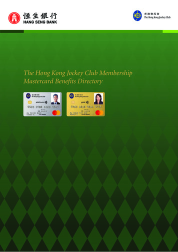 The Hong Kong Jockey Club Membership Mastercard . - Hang Seng Bank
