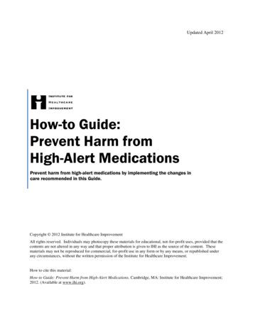 How-to Guide: Prevent Harm From High-Alert Medications - Colleaga