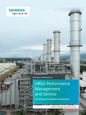 Operation & Maintenance HRSG Performance Management 