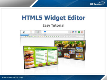 HTML5 Widget Editor - DTRI