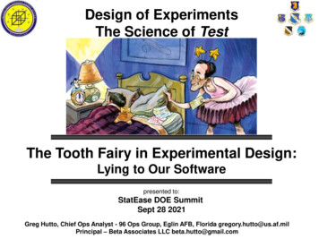Design Of Experiments The Science Of Test