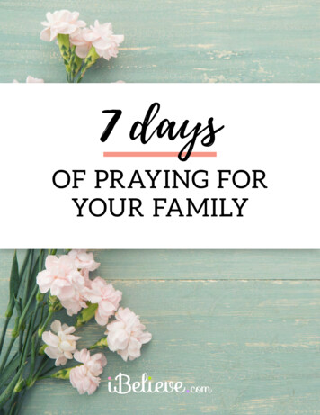 7 Days Of Praying For Your Family Pray With Me
